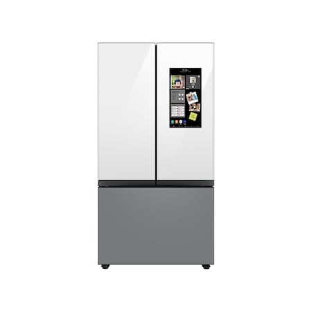 Samsung 30 cu. ft. Smart BESPOKE 3-Door Family Hub Refrigerator in Panel-Ready Charcoal Glass RF30BB6900ACAA